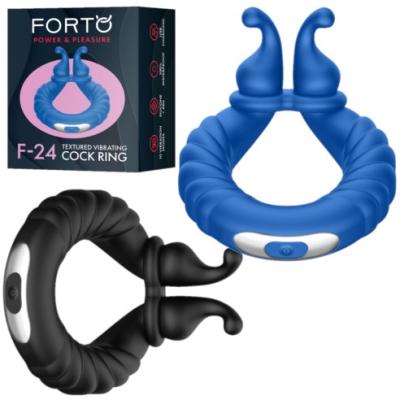 F-24 - Textured Vibrating Cock Ring – Anneau Vibrant Rechargeable – Forto