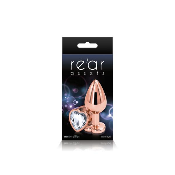 Rear Assets Heart Medium Or Rose - Plug Anale avec Bijou - Ns Novelties – Image 2