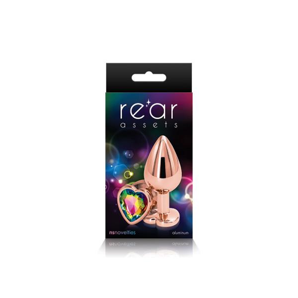 Rear Assets Heart Medium Or Rose - Plug Anale avec Bijou - Ns Novelties – Image 3