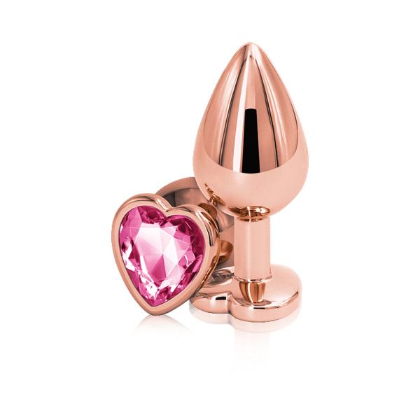 Rear Assets Heart Medium Or Rose - Plug Anale avec Bijou - Ns Novelties – Image 5