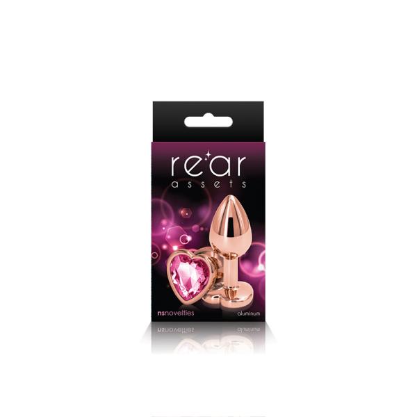 Rear Assets Heart Small Or Rose - Plug Anale avec Bijou - Ns Novelties – Image 4