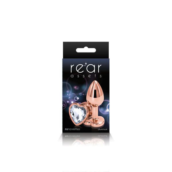 Rear Assets Heart Small Or Rose - Plug Anale avec Bijou - Ns Novelties – Image 3