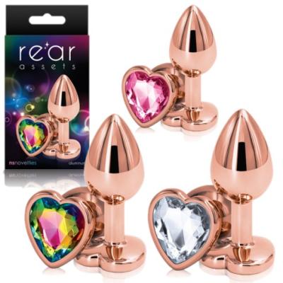 Rear Assets Heart Small Or Rose - Plug Anale avec Bijou - Ns Novelties