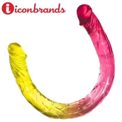Gode double dégradé rose et jaune 18 po – Shades Icon Brands
