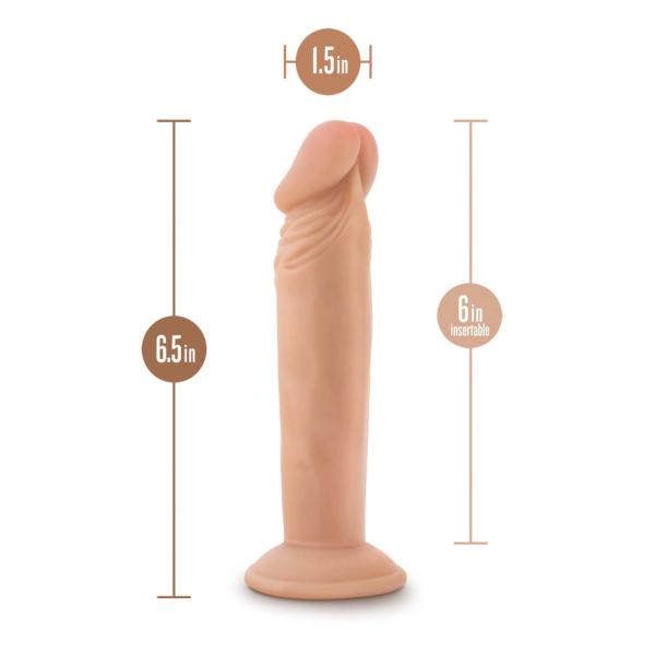 Dr. Skin+ 6 Inch Posable Dildo – Gode Réaliste Pliable – Blush – Image 5