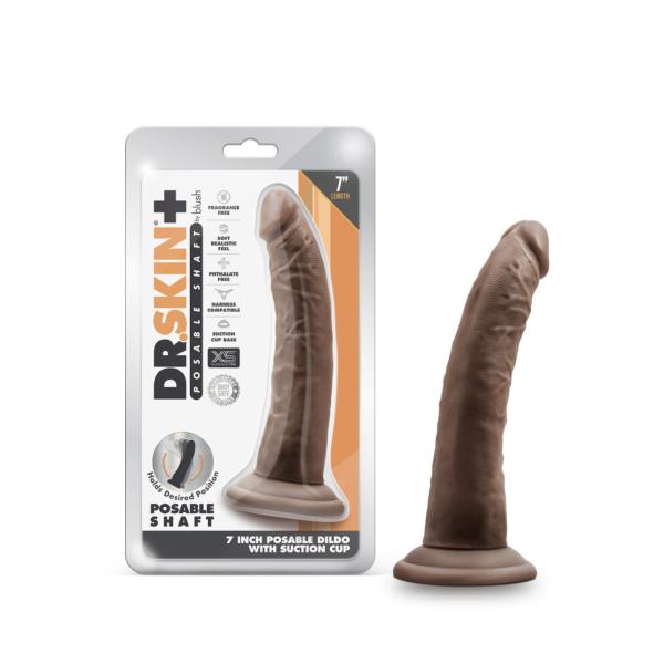 Dr. Skin+ 7 Inch Posable Dildo – Gode Réaliste Pliable – Blush – Image 6