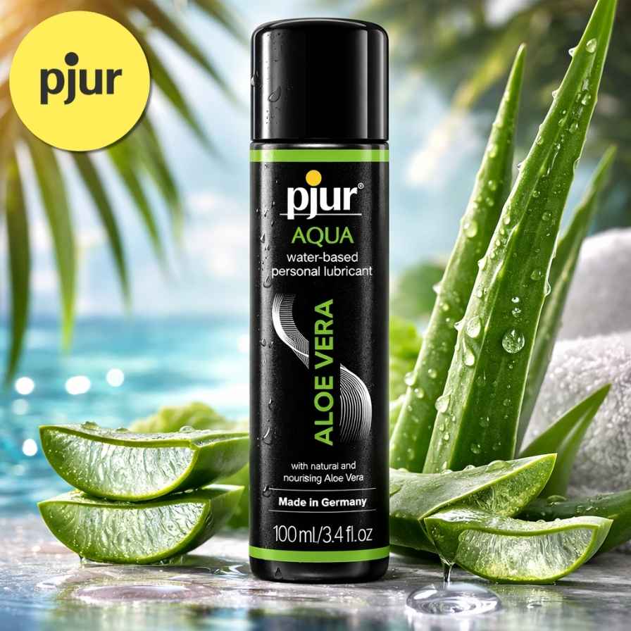 Pjur AQUA Aloe Vera – Lubrifiant à Base d’Eau Hydratant à l’Aloe Vera
