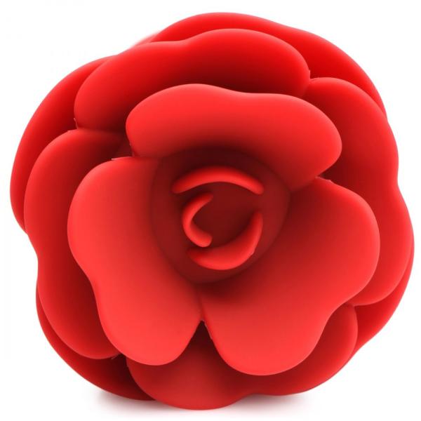 28X Silicone Vibrating Rose Anal Plug - Plug Anale Ornée d'une Rose à Distance - Booty Sparks – Image 3