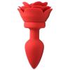 28X Silicone Vibrating Rose Anal Plug - Plug Anale Ornée d'une Rose à Distance - Booty Sparks – Image 2