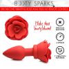 28X Silicone Vibrating Rose Anal Plug - Plug Anale Ornée d'une Rose à Distance - Booty Sparks – Image 6