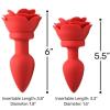 28X Silicone Vibrating Rose Anal Plug - Plug Anale Ornée d'une Rose à Distance - Booty Sparks – Image 8