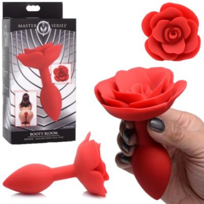 Booty Bloom Medium - Plug Anale Ornée d'une Rose - Master Series