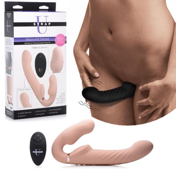 Ergo Fit Twist - Strapless Strap-On - Sans Harnais Vibrant et Gonflable - U-Strap (5)