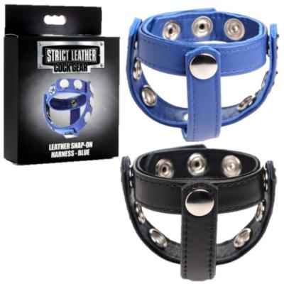 Leather Snap-On Harness - Anneau d'Érection en Cuir - Strick Leather Cock Gear