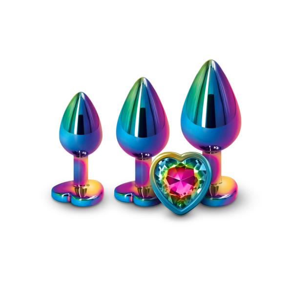 Rear Assets Training Kit Heart - Ensemble de Plugs Anales Ornées d'un Bijou - Ns Novelties – Image 3