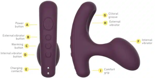 Tilt - Masseur Point G ou P ou Anale - Vibrant/Chauffant - Lora Dicarlo – Image 6