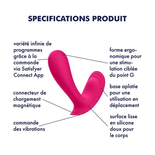 Top Secret - Vibrateur Portable avec Application - Bluetooth - Satisfyer – Image 5