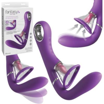 Vue complète du Her Ultimate Pleasure Pro avec accessoires interchangeables.