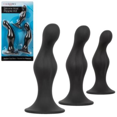 Silicone Anal Ripple Kit - Ensemble de Plugs Anales - California Exotics