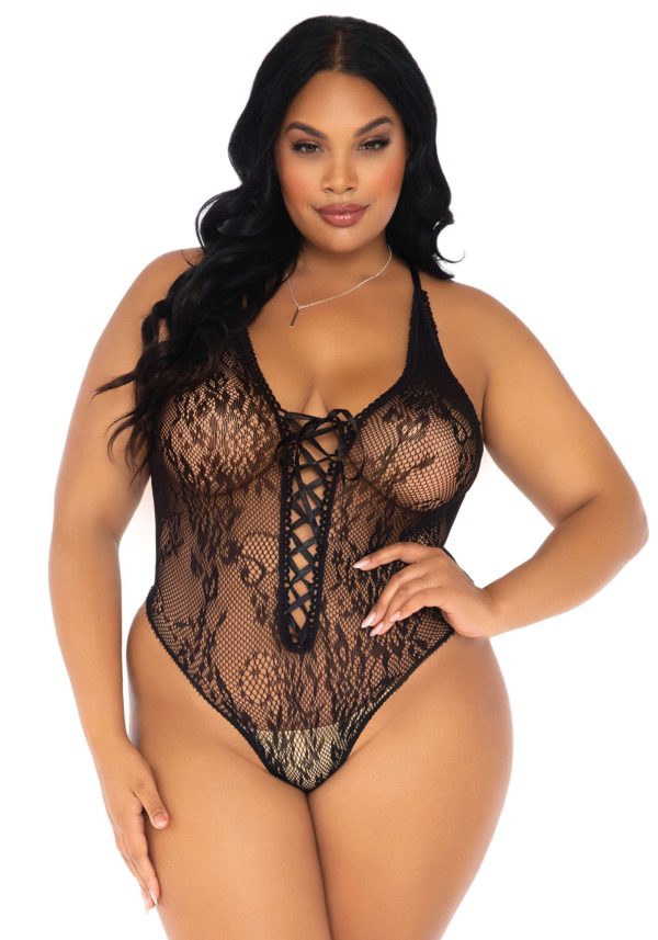 Teddy en Dentelle Florale - 89248X - Grande Taille - Leg Avenue – Image 4