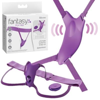 Ultimate Butterfly Strap-On - Harnais Vibrant à Distance - Fantasy for Her