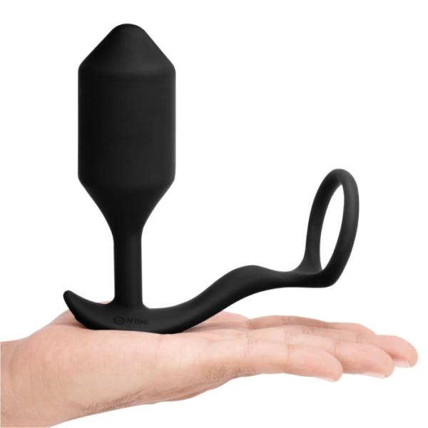 Vibrating Snug & Tug - Anneau avec Stimulateur Anal Vibrant - B-Vibe – Image 3