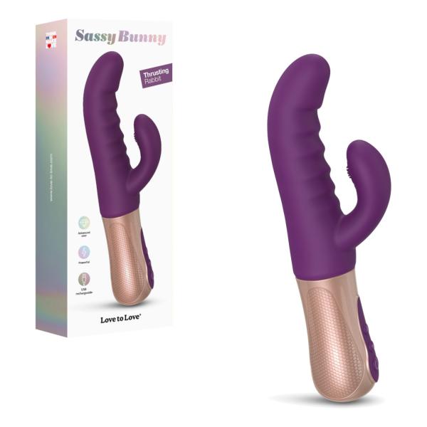 Sassy Bunny - Vibrateur Double Stimulation - Action de Poussée - Love to Love – Image 7