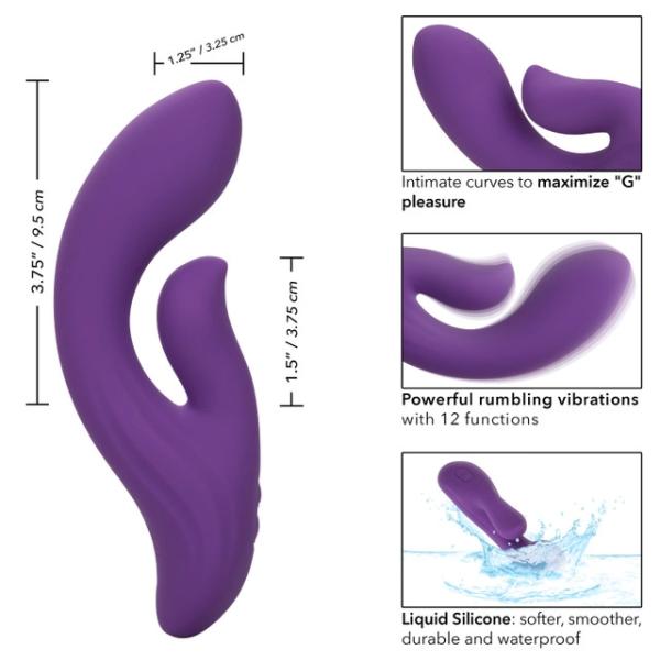 Dual Pleaser - Stella Liquid Silicone - Vibrateur Double Stimulation - CalExotics – Image 4