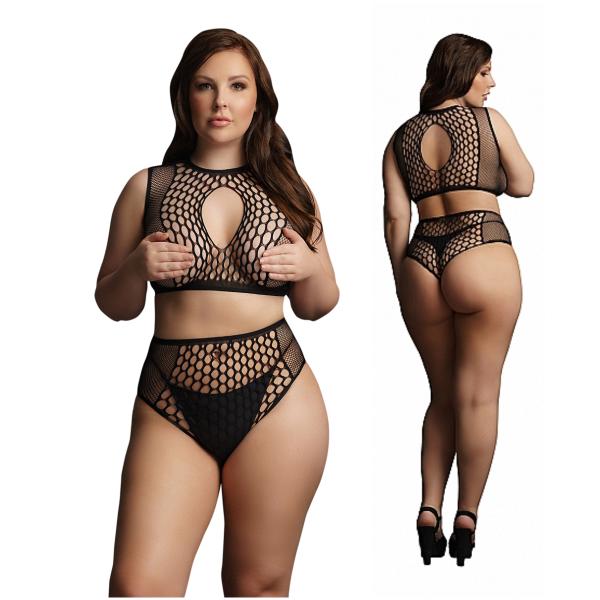 Duo Net Key-Hole Bra Set - 027X - Grande Taille - Le Désir