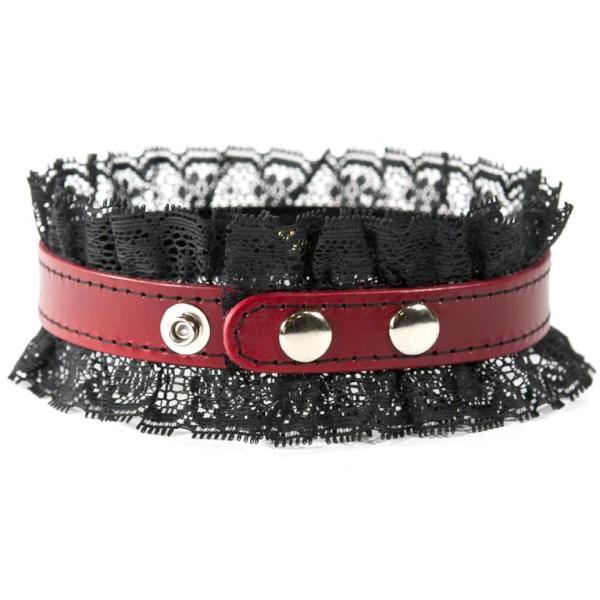 Fancy Heart Collar - Collier en Cuir avec Dentelle et Coeur - Xbliss – Image 5