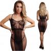 Knee-Length Lace and Fishnet Dress - 037 - Le Désir