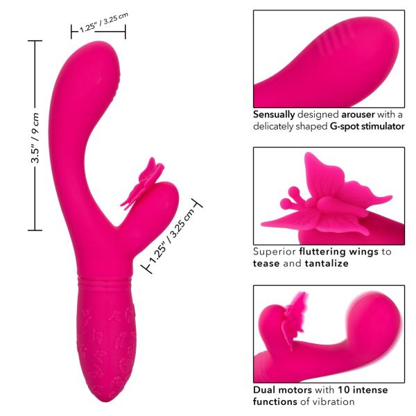 Rechargeable Butterfly Kiss Flutter - Vibrateur Double Stimulation - Calexotics – Image 5