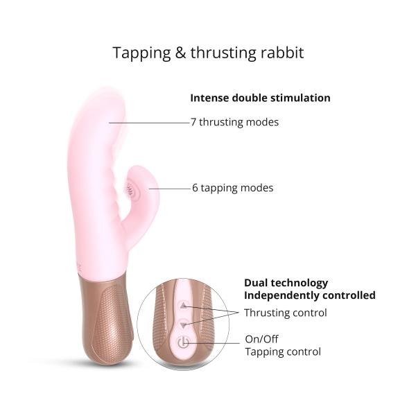 Sassy Bunny - Vibrateur Double Stimulation - Action de Poussée - Love to Love – Image 5