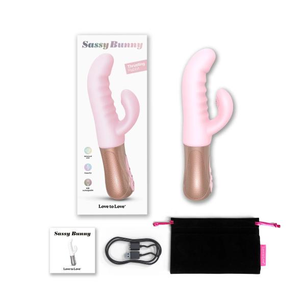 Sassy Bunny - Vibrateur Double Stimulation - Action de Poussée - Love to Love – Image 6