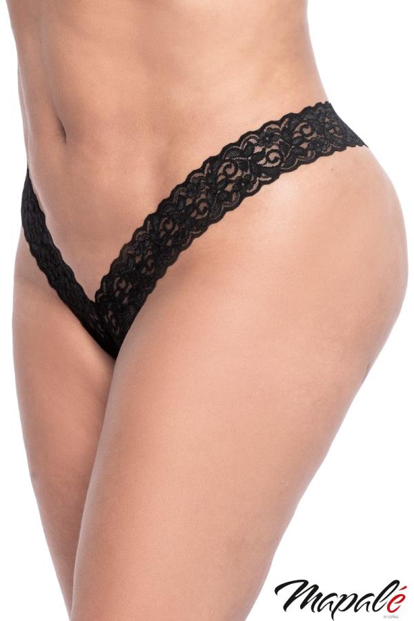 Thong en Dentelle en V - 93X - Grande Taille - Mapalé – Image 2