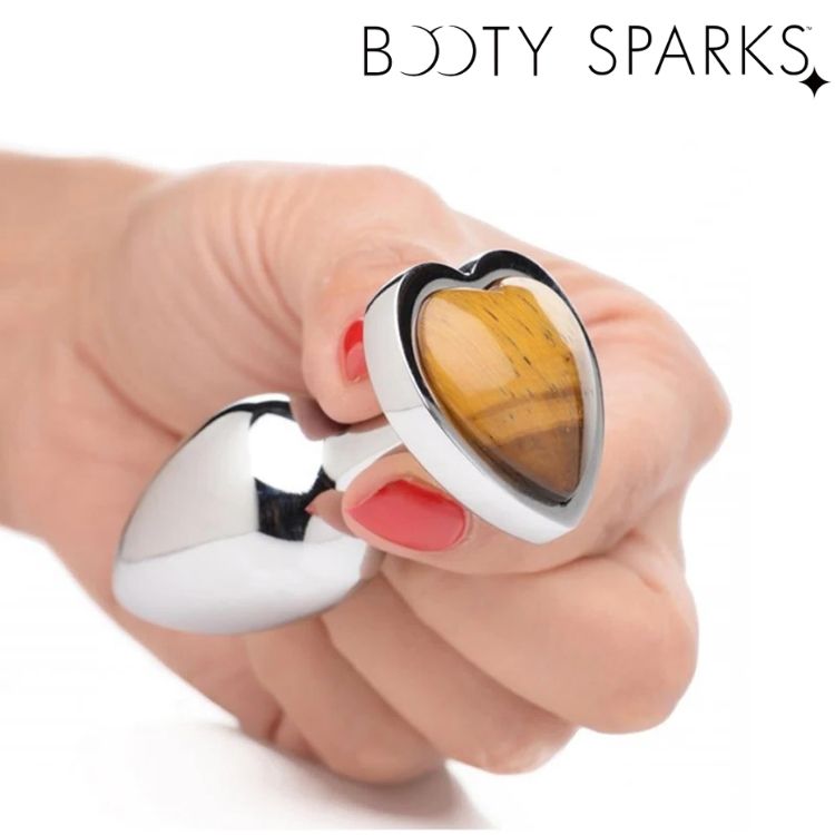 Tiger Eye Heart Medium Anal Plug - Booty Sparks