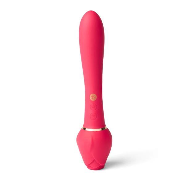 Twosome - Dual Ended Suction Vibe - Vibrateur avec Aspiration - Rosegasm – Image 2