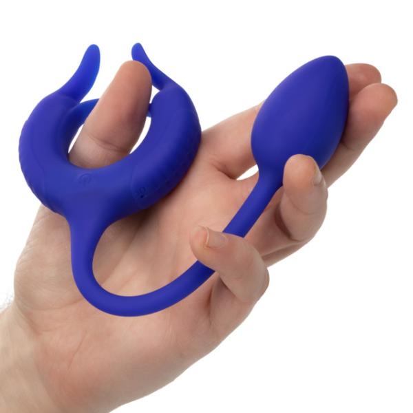 Plug And Play Weighted Cock Ring - Admiral - Anneau avec Stimulateur Anal - CalExtotics – Image 4