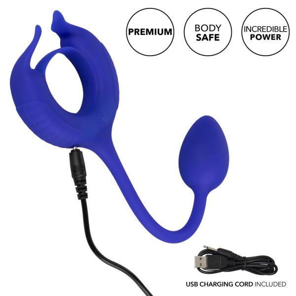 Plug And Play Weighted Cock Ring - Admiral - Anneau avec Stimulateur Anal - CalExtotics – Image 6
