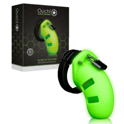 Silicone Cock Cage 3.5 - Glow in the Dark - Cage de Chasteté - Ouch!
