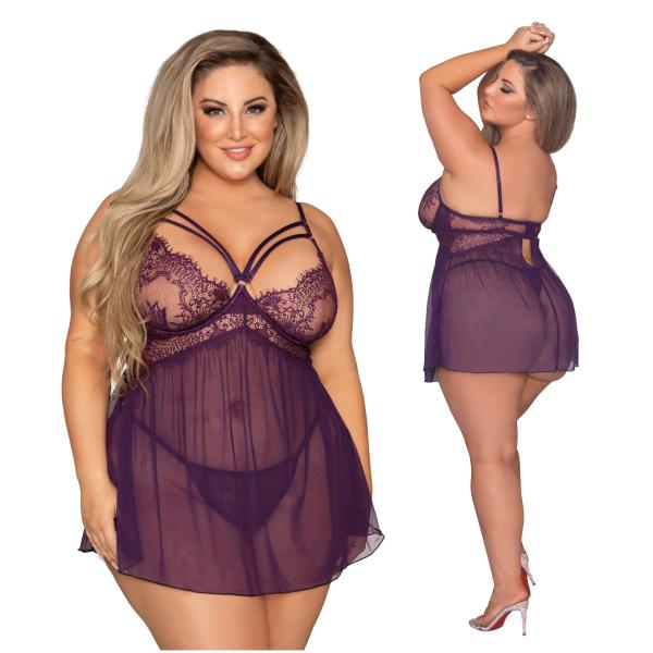 Babydoll en Dentelle - 12467X - Grande Taille - Dreamgirl