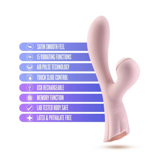 Isabelle - Lush - Vibrateur Double Stimulation avec Impulsions d'Air - Blush – Image 3