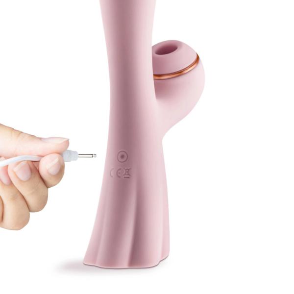 Isabelle - Lush - Vibrateur Double Stimulation avec Impulsions d'Air - Blush – Image 7