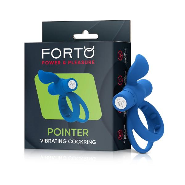 Pointer Vibrating Cockring - Anneau Double Vibrant - Forto – Image 4