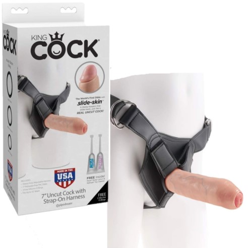 7 Uncut Cock - Strap-On Harness - Harnais - King Cock