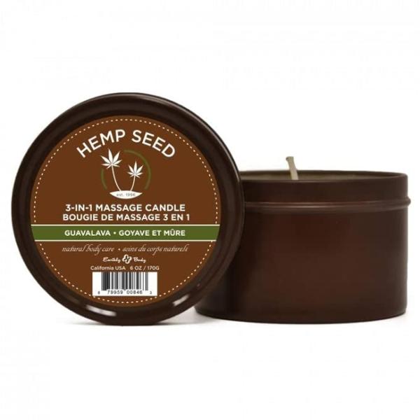 Créez une ambiance apaisante et profitez d'un massage relaxant avec les bougies de massage 3 en 1 Hemp Seed de Earthly Body