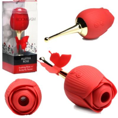 Flutter Rose - Masseur Clitoridien Vibrant avec Succion - Bloomgasm