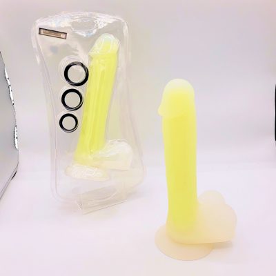 Glow Liquid Pleasure 9 - Gode en Silicone Liquide avec Ensemble d'Anneau