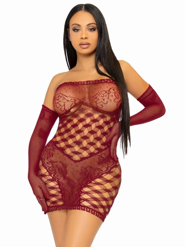 Robe en Résille et Dentelle - 86136 - Leg Avenue – Image 6