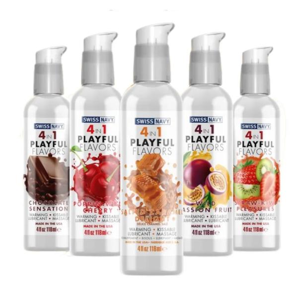 4in1 Playful Flavors - Lotions Comestible - Swiss Navy
